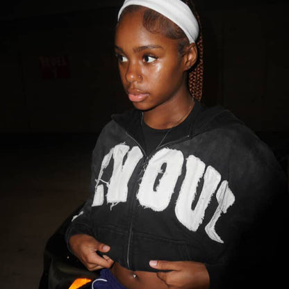 ESSENTIAL BLACK ZIPUP